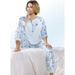 Rosa Romantische bader Pyjamas lang aus Baumwolle für Damen Größe XXL 