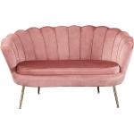 Reduzierte Pinke Moderne Zweisitzer-Sofas aus Samt Breite 50-100cm, Höhe 100-150cm 2 Personen 