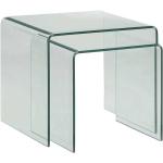 Moderne 4Home Quadratische Beistelltische Glas aus Glas Breite 0-50cm, Höhe 0-50cm, Tiefe 0-50cm 2-teilig 