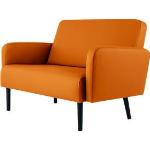 Orange Zweisitzer-Sofas aus Kunstleder Breite über 500cm, Höhe 50-100cm, Tiefe über 500cm 