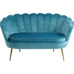 Blaue Retro Rodario Zweisitzer-Sofas aus Samt mit Armlehne Breite 100-150cm, Höhe 50-100cm, Tiefe 50-100cm 2 Personen 