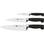 Reduzierte Schwarze Messersets aus Kunststoff 3-teilig 
